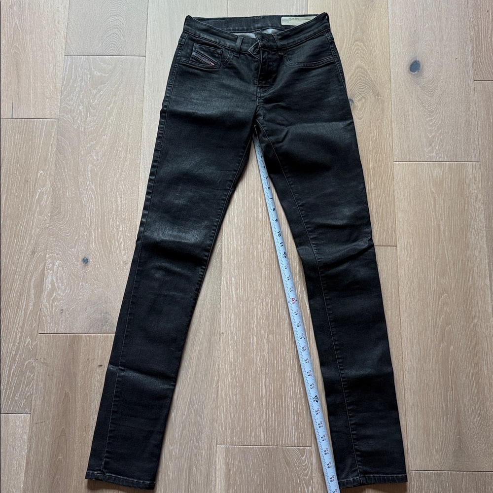 Diesel Super Slim Jeggings in Black